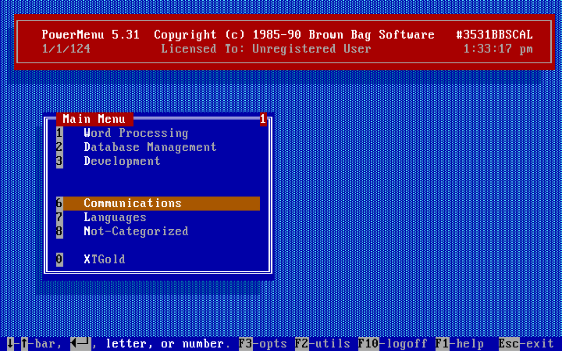 Powermenu main screen